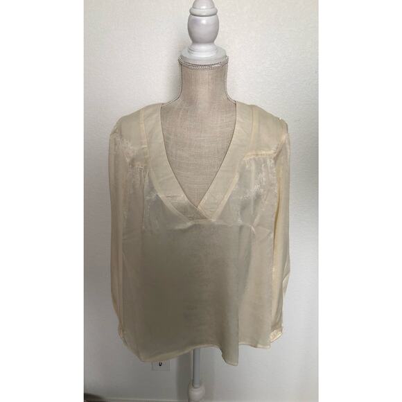 Band of the Free Ivory Minimalist Blouse - M - Picture 2 of 6
